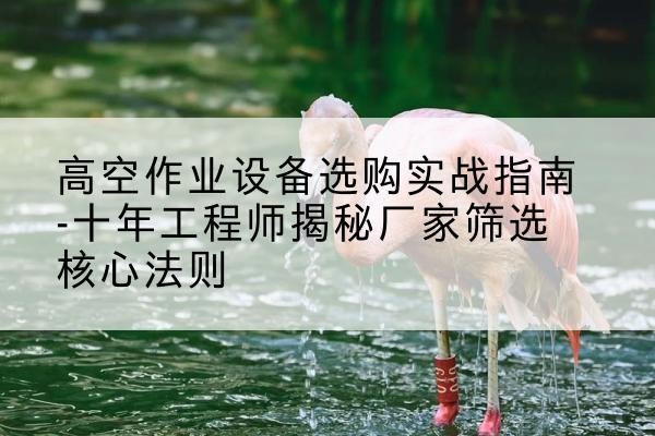 江北剪叉式升降机厂家-高空作业设备选购实战指南-十年工程师揭秘厂家筛选核心法则